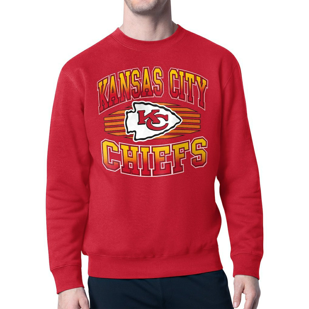 Kansas City Chiefs Starter Team Grit Graphic Fleece Pullover Sweatshirt - Red - NFL