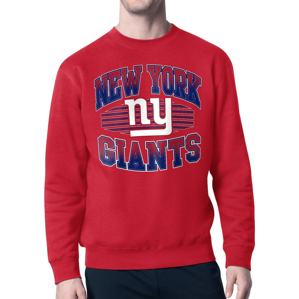 New York Giants Starter Team Grit Graphic Fleece Pullover Sweatshirt - Red - NFL