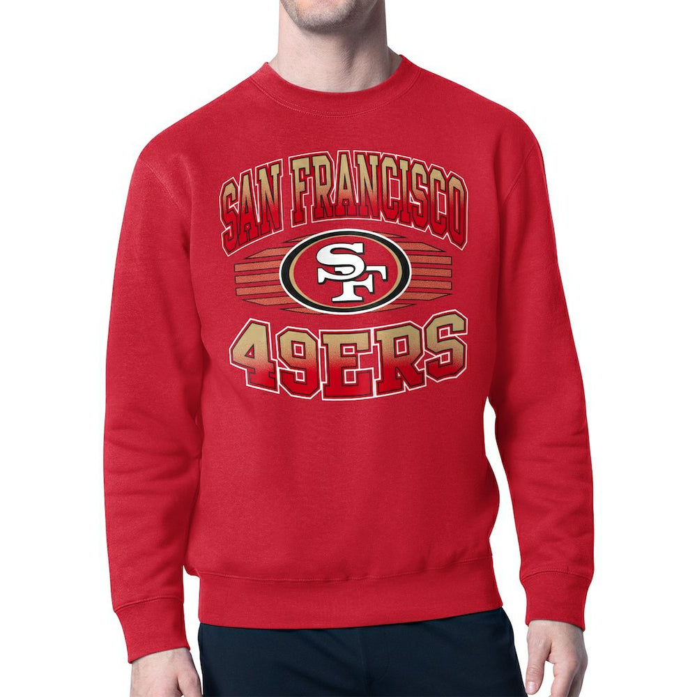 San Francisco 49ers Starter Team Grit Graphic Fleece Pullover Sweatshirt - Scarlet - NFL