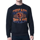 Chicago Bears Starter Team Grit Graphic Fleece Pullover Sweatshirt - Navy - NFL