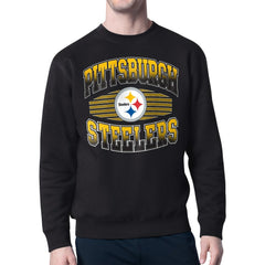 Pittsburgh Steelers Starter Team Grit Graphic Fleece Pullover Sweatshirt - Black - NFL