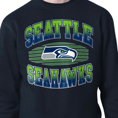 Seattle Seahawks Starter Team Grit Graphic Fleece Pullover Sweatshirt - College Navy - NFL