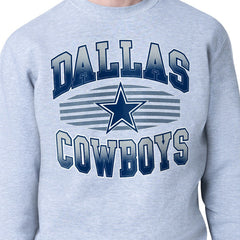 Dallas Cowboys Starter Team Grit Graphic Fleece Pullover Sweatshirt - Heather Gray - NFL