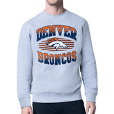 Denver Broncos Starter Team Grit Graphic Fleece Pullover Sweatshirt - Heather Gray - NFL