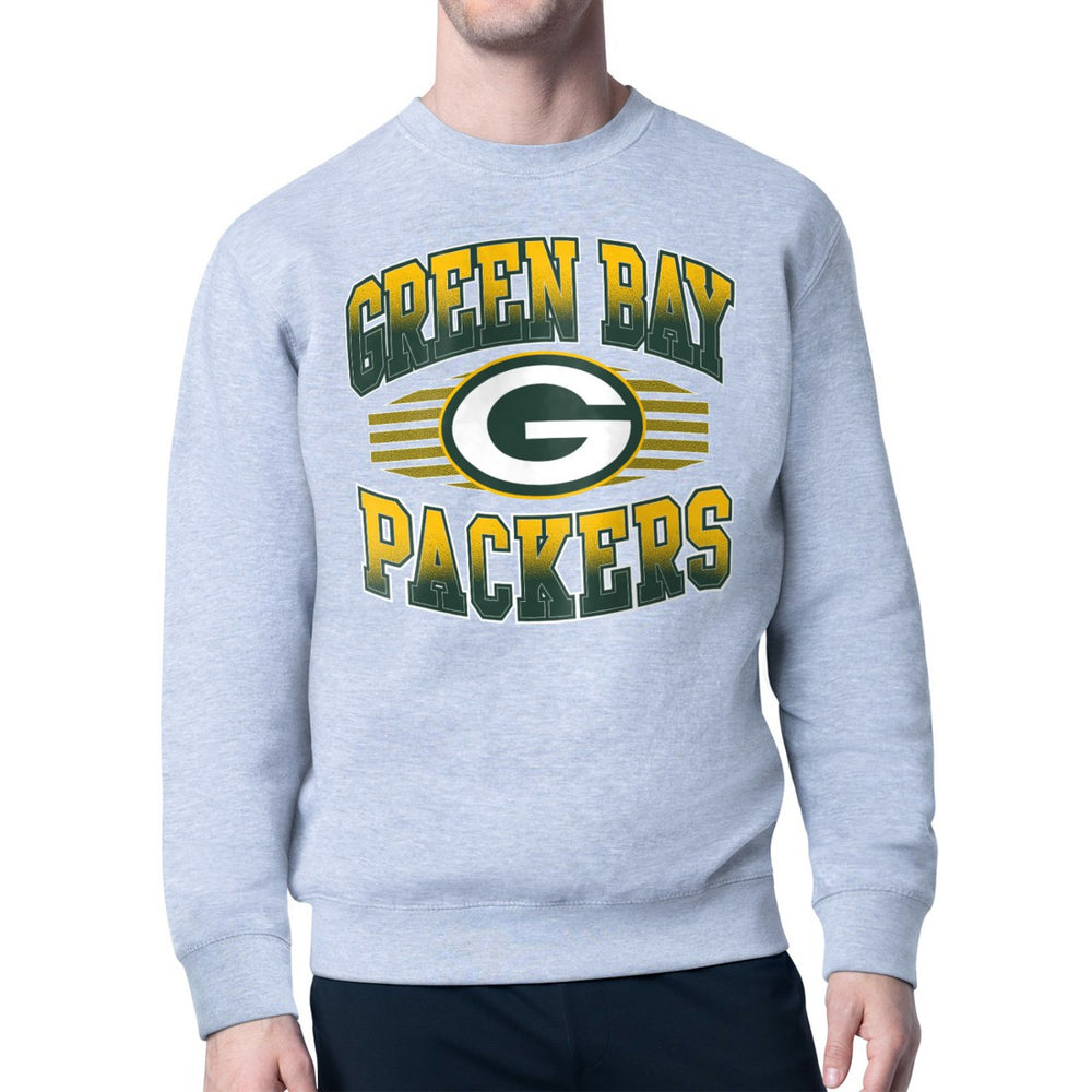 Green Bay Packers Starter Team Grit Graphic Fleece Pullover Sweatshirt - Heather Gray - NFL