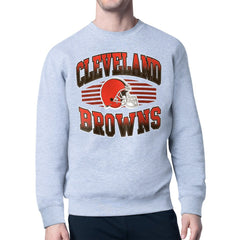 Cleveland Browns Starter Team Grit Graphic Fleece Pullover Sweatshirt - Heather Gray - NFL