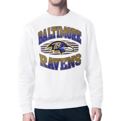 Baltimore Ravens Starter Team Grit Graphic Fleece Pullover Sweatshirt - White - NFL