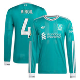 Adidas - Virgil van Dijk Liverpool 2025/26 Third Long Sleeve Player Jersey - Green