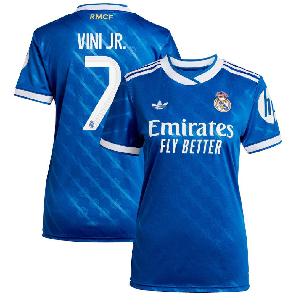 Adidas - Vinicius Junior Real Madrid Women's 2025/26 Third Replica Player Jersey - Blue