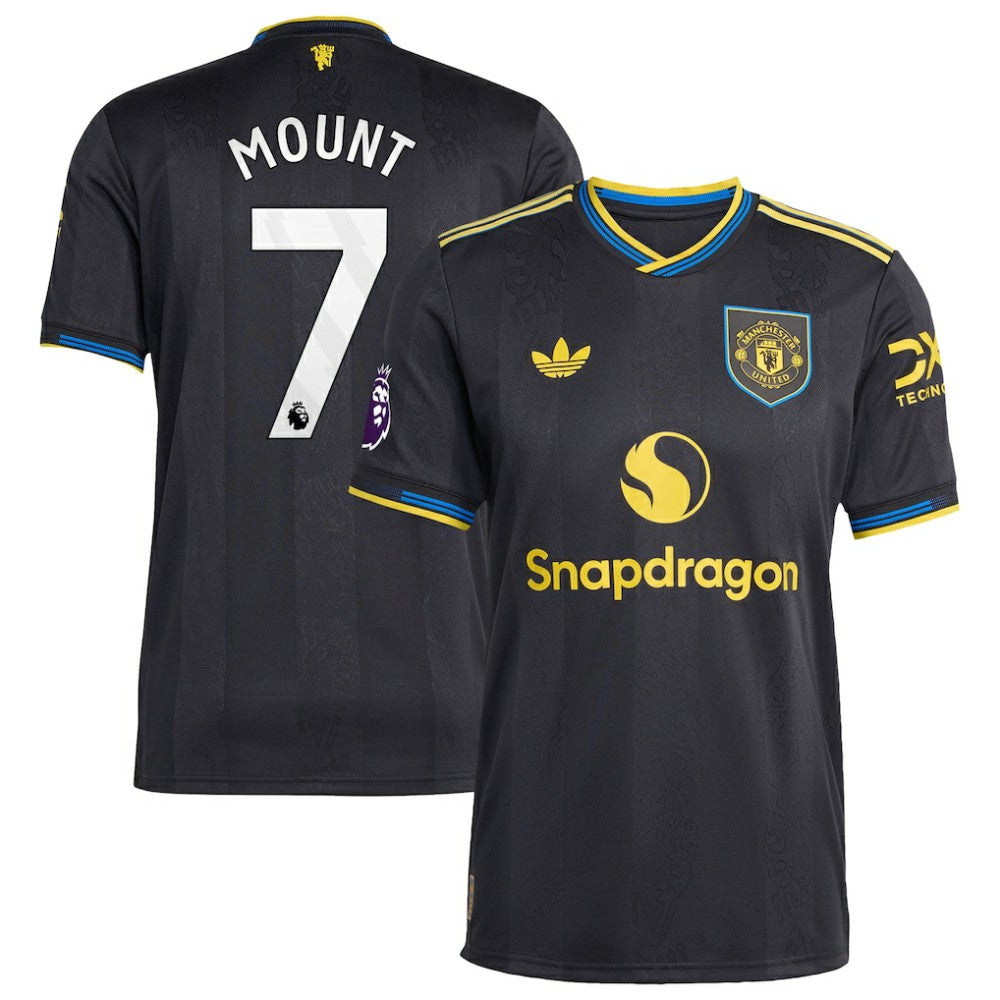 Adidas - Mason Mount Manchester United 2025/26 Third Player Jersey - Black