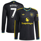 Adidas - Mason Mount Manchester United 2025/26 Third Replica Long Sleeve Player Jersey - Black