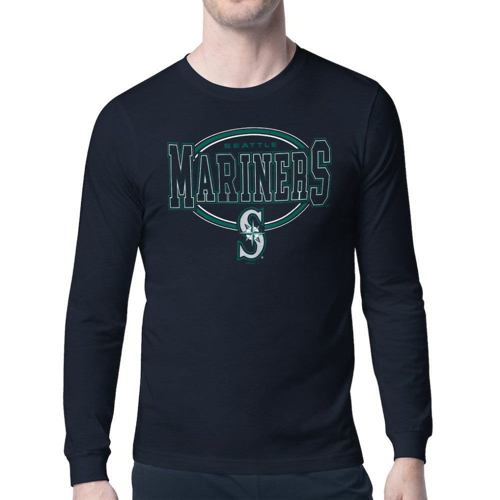 Seattle Mariners Starter Team Track Graphic Long Sleeve T-Shirt Outlet