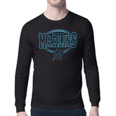 Miami Marlins Starter Team Track Graphic Long Sleeve T-Shirt Sale