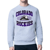 Colorado Rockies Starter Team Grit Graphic Fleece Pullover Sweatshirt Outlet