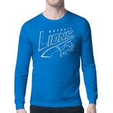 Detroit Lions Starter Modern Tailsweep Graphic Long Sleeve T-Shirt - Blue - NFL