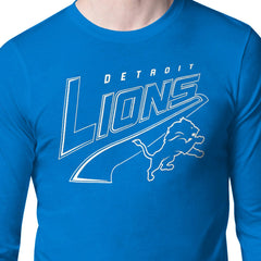 Detroit Lions Starter Modern Tailsweep Graphic Long Sleeve T-Shirt - Blue - NFL