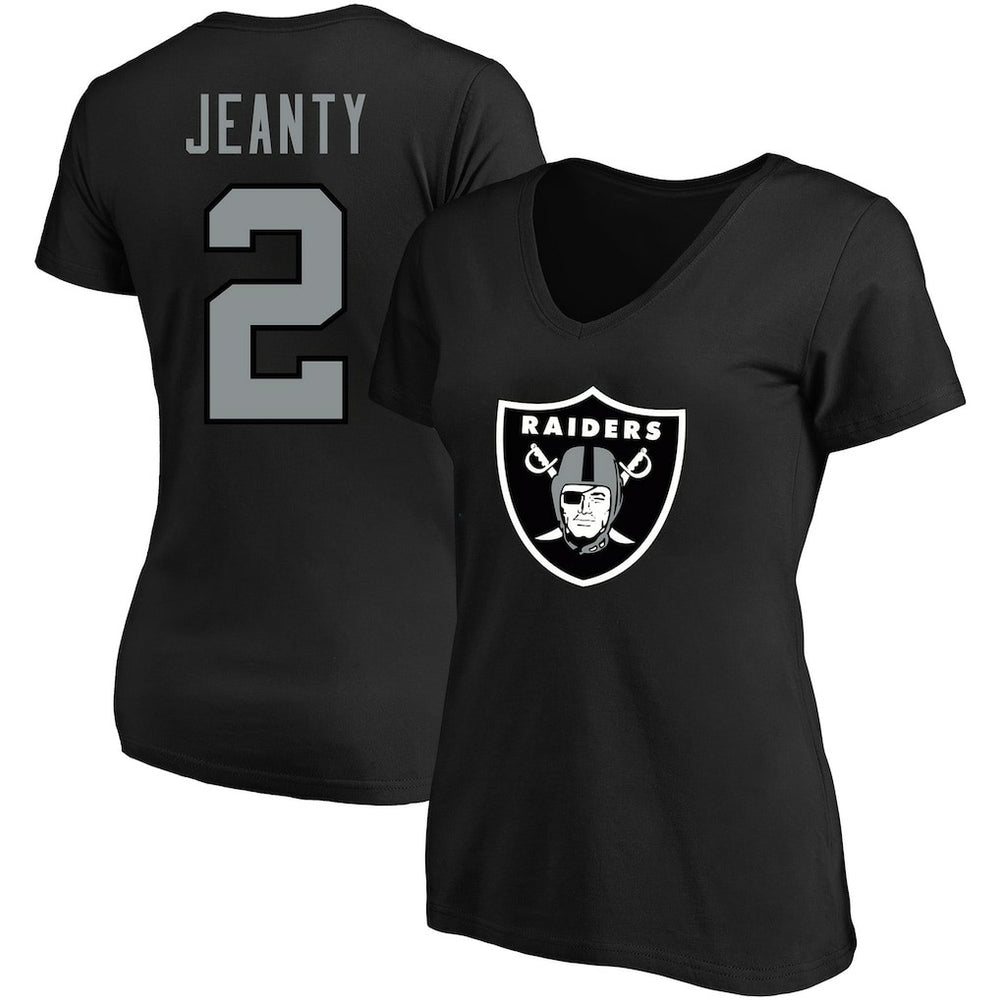 Ashton Jeanty Las Vegas Raiders Women's Plus Size Name & Number T-Shirt - Black - Fanatics