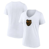 Boston Bruins Women's Primary Logo V-Neck T-Shirt - White | NHL near me