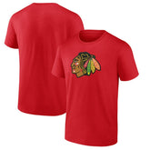 Chicago Blackhawks Primary Logo T-Shirt - Red | NHL Lifestyle