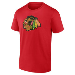 Chicago Blackhawks Primary Logo T-Shirt - Red | NHL Lifestyle