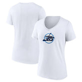 Winnipeg Jets Women's Primary Logo V-Neck T-Shirt - White | NHL on sale