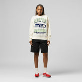 Seattle Seahawks Women's Tonal Arch Sweatshirt - Cream - Mitchell & Ness