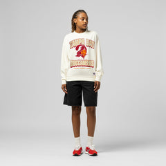 Tampa Bay Buccaneers Women's Tonal Arch Sweatshirt - Cream - Mitchell & Ness
