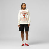 Cleveland Browns Women's Tonal Arch Sweatshirt - Cream - Mitchell & Ness