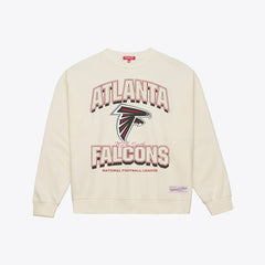 Atlanta Falcons Women's Tonal Arch Sweatshirt - Cream - Mitchell & Ness