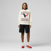Houston Texans Women's Tonal Arch Sweatshirt - Cream - Mitchell & Ness
