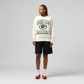 Green Bay Packers Women's Tonal Arch Sweatshirt - Cream - Mitchell & Ness