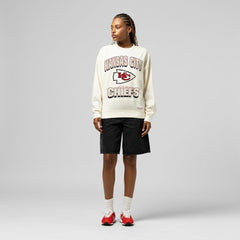 Kansas City Chiefs Women's Tonal Arch Sweatshirt - Cream - Mitchell & Ness