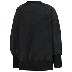 Dallas Cowboys Women's Delineate Mineral Wash Crewneck Sweatshirt - Black - Mitchell & Ness