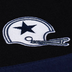 Dallas Cowboys Women's Cropped Long Sleeve Rugby Polo - Black - Mitchell & Ness