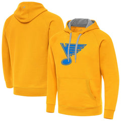 St. Louis Blues Antigua Victory Pullover Hoodie - Gold | NHL online