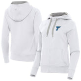 St. Louis Blues Antigua Women's Victory Full-Zip Hoodie - White | NHL on sale