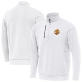 Boston Bruins Antigua Generation Quarter-Zip Pullover Top - White | NHL Clearance
