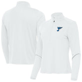 St. Louis Blues Antigua Women's Tribute Half-Zip Pullover - White | NHL sale