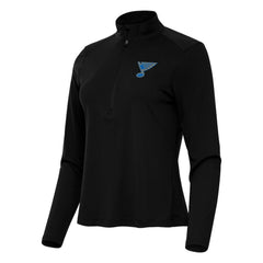 St. Louis Blues Antigua Women's Tribute Half-Zip Pullover - Black | NHL online