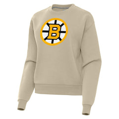 Boston Bruins Antigua Women's Victory Pullover Sweatshirt - Khaki | NHL on sale