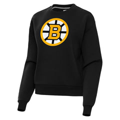 Boston Bruins Antigua Women's Victory Pullover Sweatshirt - Black | NHL near me