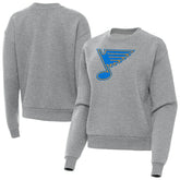 St. Louis Blues Antigua Women's Victory Pullover Sweatshirt - Heather Gray | NHL discount