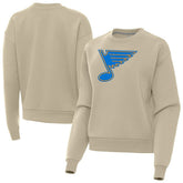 St. Louis Blues Antigua Women's Victory Pullover Sweatshirt - Khaki | NHL online