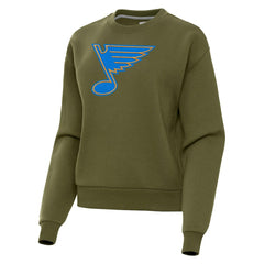 St. Louis Blues Antigua Women's Victory Pullover Sweatshirt - Olive | NHL discount