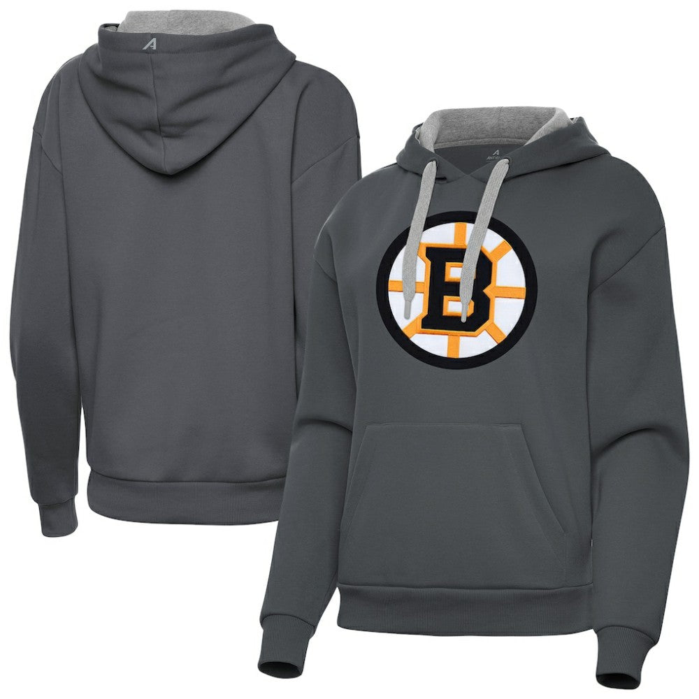 Boston Bruins Antigua Women's Victory Pullover Hoodie - Charcoal | NHL on sale