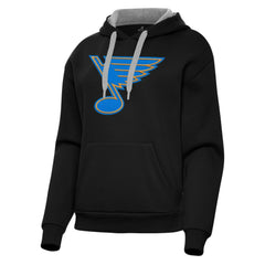 St. Louis Blues Antigua Women's Victory Pullover Hoodie - Black | NHL discount