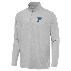 St. Louis Blues Antigua Hunk Lightweight Quarter-Zip Pullover - Heather Gray | NHL on sale