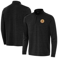 Boston Bruins Antigua Bright Quarter-Zip Pullover - Heather Black | NHL on sale