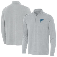 St. Louis Blues Antigua Bright Quarter-Zip Pullover - Heather Gray | NHL online