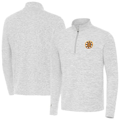 Boston Bruins Antigua Cause Quarter-Zip Jacket - Gray | NHL Lifestyle